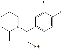 2-(3,4-difluorophenyl)-2-(2-methylpiperidin-1-yl)ethanamine 结构式