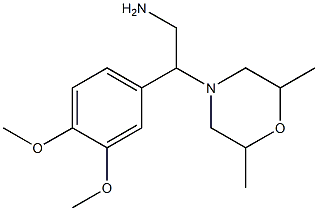 2-(3,4-dimethoxyphenyl)-2-(2,6-dimethylmorpholin-4-yl)ethanamine 结构式