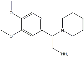 2-(3,4-dimethoxyphenyl)-2-piperidin-1-ylethanamine 结构式