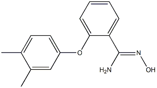 2-(3,4-dimethylphenoxy)-N'-hydroxybenzene-1-carboximidamide 结构式