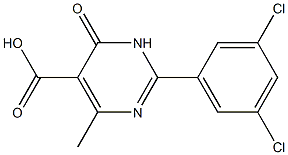 2-(3,5-dichlorophenyl)-4-methyl-6-oxo-1,6-dihydropyrimidine-5-carboxylic acid 结构式