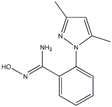 2-(3,5-dimethyl-1H-pyrazol-1-yl)-N'-hydroxybenzene-1-carboximidamide 结构式