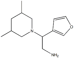 2-(3,5-dimethylpiperidin-1-yl)-2-tetrahydrofuran-3-ylethanamine 结构式