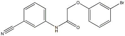 2-(3-bromophenoxy)-N-(3-cyanophenyl)acetamide 结构式