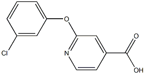 2-(3-chlorophenoxy)pyridine-4-carboxylic acid 结构式