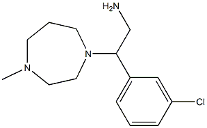 2-(3-chlorophenyl)-2-(4-methyl-1,4-diazepan-1-yl)ethan-1-amine 结构式