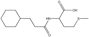 2-(3-cyclohexylpropanamido)-4-(methylsulfanyl)butanoic acid 结构式