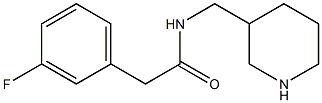 2-(3-fluorophenyl)-N-(piperidin-3-ylmethyl)acetamide 结构式