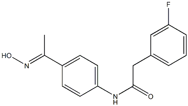 2-(3-fluorophenyl)-N-{4-[(1E)-N-hydroxyethanimidoyl]phenyl}acetamide 结构式