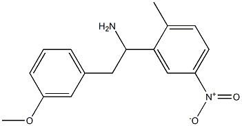 2-(3-methoxyphenyl)-1-(2-methyl-5-nitrophenyl)ethan-1-amine 结构式