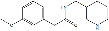 2-(3-methoxyphenyl)-N-(piperidin-3-ylmethyl)acetamide 结构式