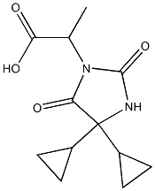 2-(4,4-dicyclopropyl-2,5-dioxoimidazolidin-1-yl)propanoic acid 结构式