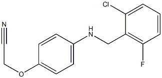 2-(4-{[(2-chloro-6-fluorophenyl)methyl]amino}phenoxy)acetonitrile 结构式