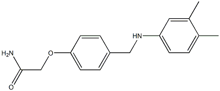 2-(4-{[(3,4-dimethylphenyl)amino]methyl}phenoxy)acetamide 结构式