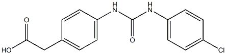 2-(4-{[(4-chlorophenyl)carbamoyl]amino}phenyl)acetic acid 结构式