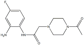 2-(4-acetylpiperazin-1-yl)-N-(2-amino-4-fluorophenyl)acetamide 结构式