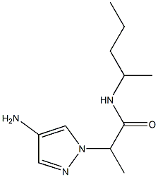 2-(4-amino-1H-pyrazol-1-yl)-N-(pentan-2-yl)propanamide 结构式