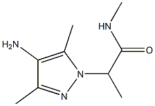 2-(4-amino-3,5-dimethyl-1H-pyrazol-1-yl)-N-methylpropanamide 结构式