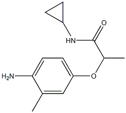 2-(4-amino-3-methylphenoxy)-N-cyclopropylpropanamide 结构式