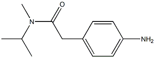 2-(4-aminophenyl)-N-isopropyl-N-methylacetamide 结构式