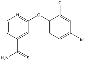 2-(4-bromo-2-chlorophenoxy)pyridine-4-carbothioamide 结构式