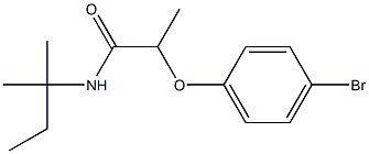 2-(4-bromophenoxy)-N-(2-methylbutan-2-yl)propanamide 结构式