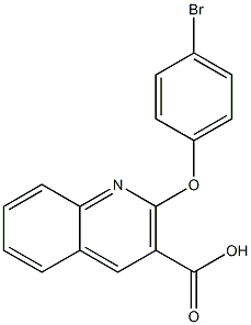 2-(4-bromophenoxy)quinoline-3-carboxylic acid 结构式