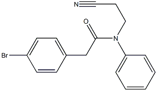 2-(4-bromophenyl)-N-(2-cyanoethyl)-N-phenylacetamide 结构式