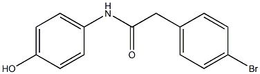 2-(4-bromophenyl)-N-(4-hydroxyphenyl)acetamide 结构式