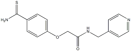2-(4-carbamothioylphenoxy)-N-(pyridin-4-ylmethyl)acetamide 结构式