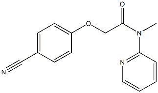 2-(4-cyanophenoxy)-N-methyl-N-(pyridin-2-yl)acetamide 结构式