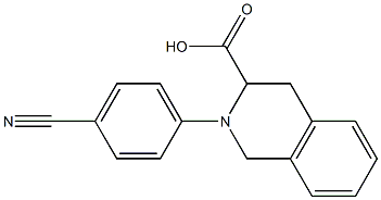 2-(4-cyanophenyl)-1,2,3,4-tetrahydroisoquinoline-3-carboxylic acid 结构式