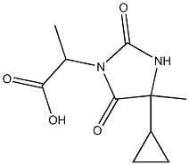 2-(4-cyclopropyl-4-methyl-2,5-dioxoimidazolidin-1-yl)propanoic acid 结构式