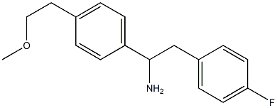 2-(4-fluorophenyl)-1-[4-(2-methoxyethyl)phenyl]ethan-1-amine 结构式