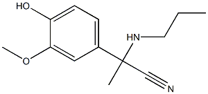 2-(4-hydroxy-3-methoxyphenyl)-2-(propylamino)propanenitrile 结构式