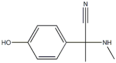 2-(4-hydroxyphenyl)-2-(methylamino)propanenitrile 结构式