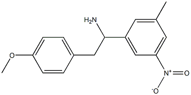 2-(4-methoxyphenyl)-1-(3-methyl-5-nitrophenyl)ethan-1-amine 结构式