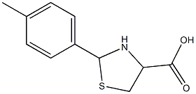 2-(4-methylphenyl)-1,3-thiazolidine-4-carboxylic acid 结构式