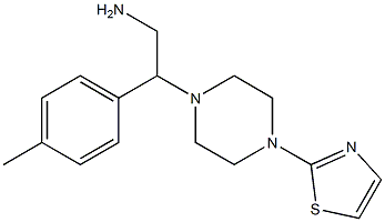 2-(4-methylphenyl)-2-[4-(1,3-thiazol-2-yl)piperazin-1-yl]ethan-1-amine 结构式