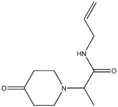 2-(4-oxopiperidin-1-yl)-N-(prop-2-en-1-yl)propanamide 结构式