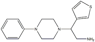 2-(4-phenylpiperazin-1-yl)-2-(thiophen-3-yl)ethan-1-amine 结构式