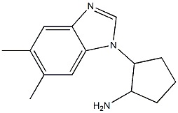 2-(5,6-dimethyl-1H-1,3-benzodiazol-1-yl)cyclopentan-1-amine 结构式
