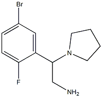 2-(5-bromo-2-fluorophenyl)-2-pyrrolidin-1-ylethanamine 结构式