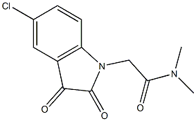 2-(5-chloro-2,3-dioxo-2,3-dihydro-1H-indol-1-yl)-N,N-dimethylacetamide 结构式