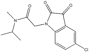 2-(5-chloro-2,3-dioxo-2,3-dihydro-1H-indol-1-yl)-N-methyl-N-(propan-2-yl)acetamide 结构式