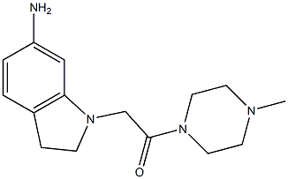 2-(6-amino-2,3-dihydro-1H-indol-1-yl)-1-(4-methylpiperazin-1-yl)ethan-1-one 结构式