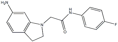 2-(6-amino-2,3-dihydro-1H-indol-1-yl)-N-(4-fluorophenyl)acetamide 结构式