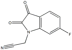 2-(6-fluoro-2,3-dioxo-2,3-dihydro-1H-indol-1-yl)acetonitrile 结构式