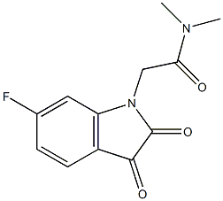 2-(6-fluoro-2,3-dioxo-2,3-dihydro-1H-indol-1-yl)-N,N-dimethylacetamide 结构式