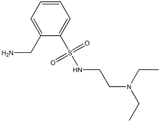 2-(aminomethyl)-N-[2-(diethylamino)ethyl]benzenesulfonamide 结构式